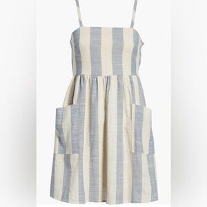 BP Striped Linen Sun Dress with Pockets